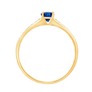 Oval Sapphire & Diamonds 0.07ct I