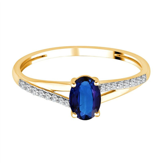 Ovale Saphir & Diamants 0,07ct II