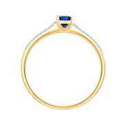 Ovale Saphir & Diamants 0,07ct II