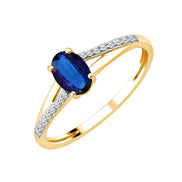 Ovale Saphir & Diamants 0,07ct II