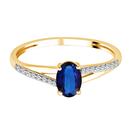Ovale Saphir & Diamants 0,07ct II