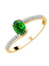 Oval Emerald & Diamonds 0.07ct III