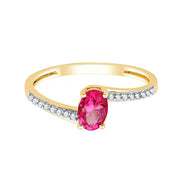 Oval Ruby & Diamond 0.07ct III