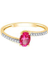 Oval Ruby & Diamond 0.07ct III