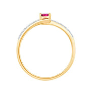 Oval Ruby & Diamond 0.07ct III