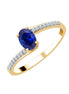 Ovale Saphir & Diamants serti clos 0,07ct