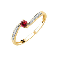 Rond Rubis et Diamants 0,03ct I