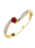 Rond Rubis et Diamants 0,03ct I