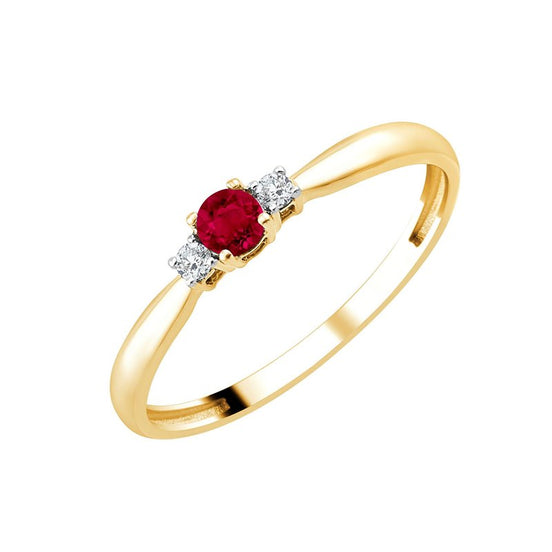 Rond Rubis et Diamants 0,02ct I