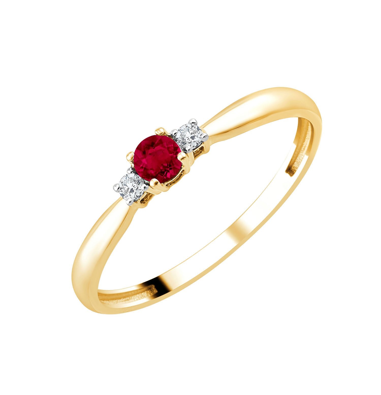 Rond Rubis & Diamants 0,02ct I