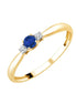 Round Sapphire & Diamonds 0.02ct