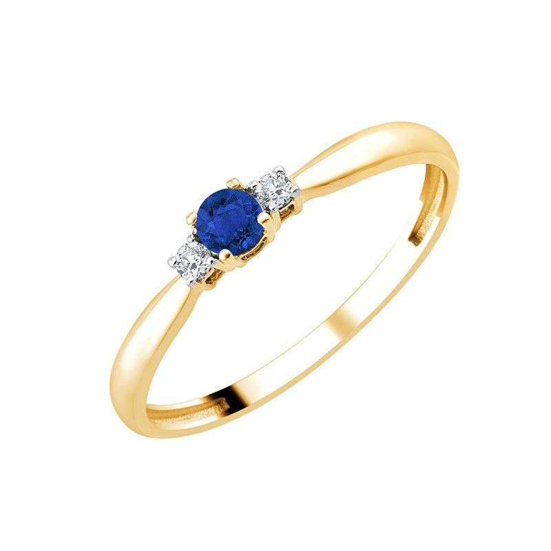 Round Sapphire & Diamonds 0.02ct