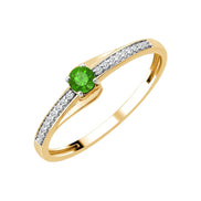 Émeraude et Diamants 0,04 ct VIII