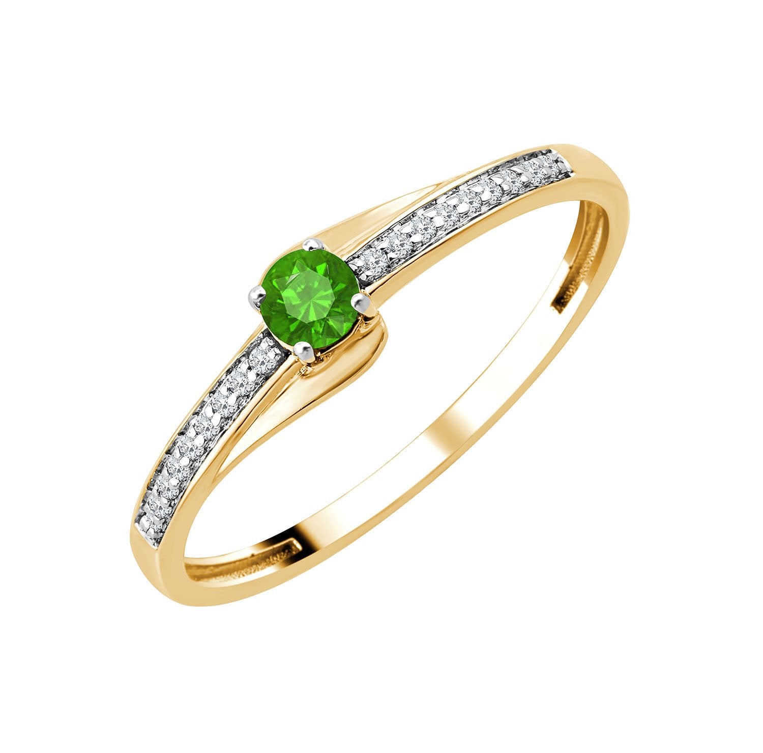 Émeraude et Diamants 0,04 ct VIII