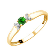 Round Emerald & Diamonds 0.01ct I