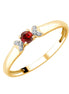 Round Ruby & 0.01ct Diamonds