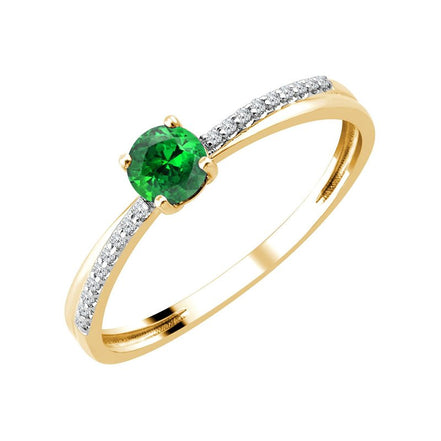 Bague Émeraude et Diamants 0,04ct