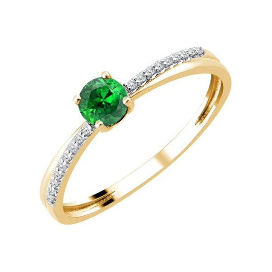 Bague Émeraude et Diamants 0,04ct