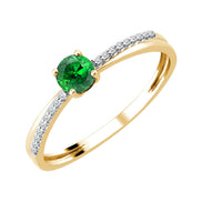 Bague Émeraude et Diamants 0,04ct