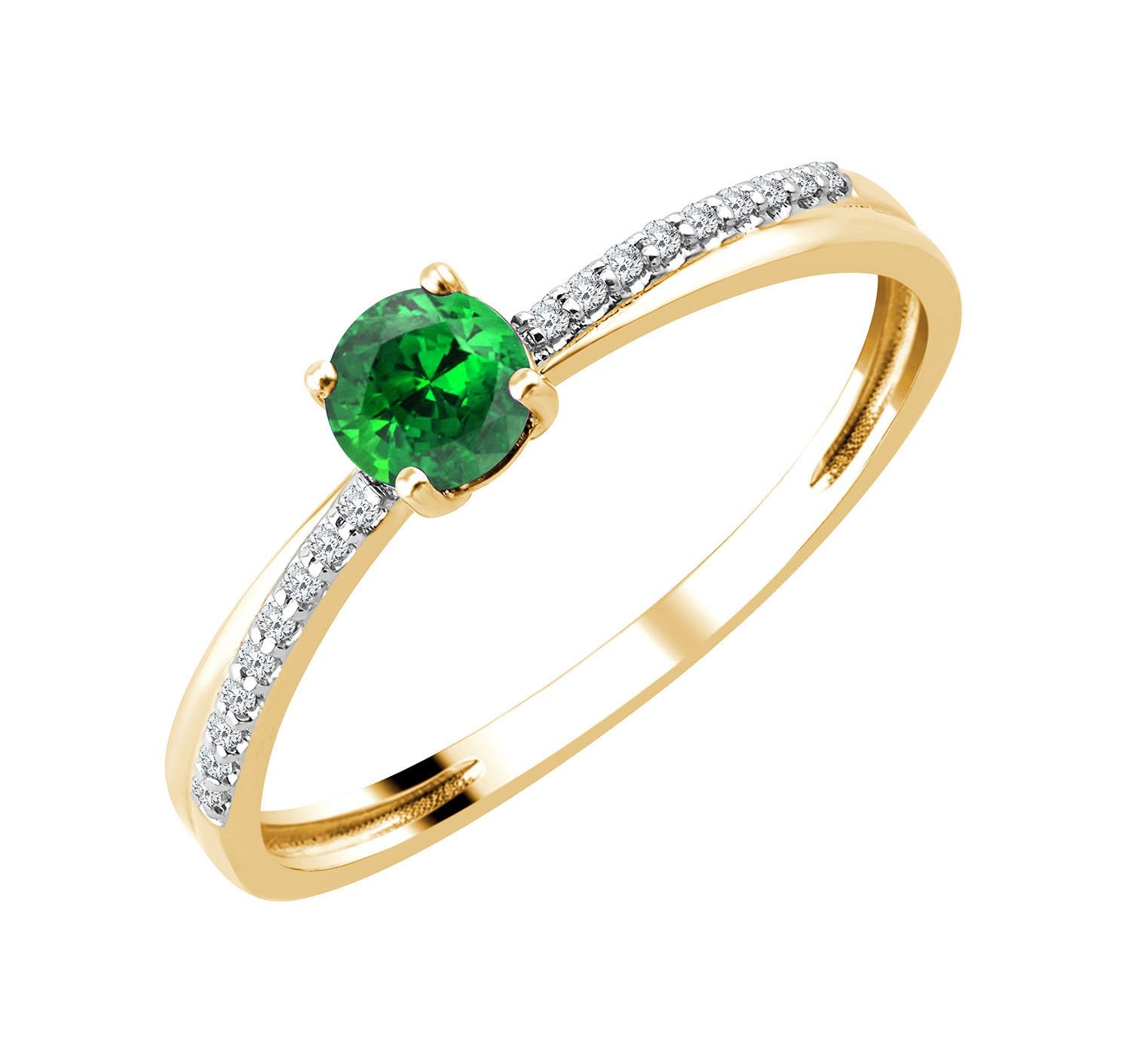 Bague Émeraude et Diamants 0,04ct
