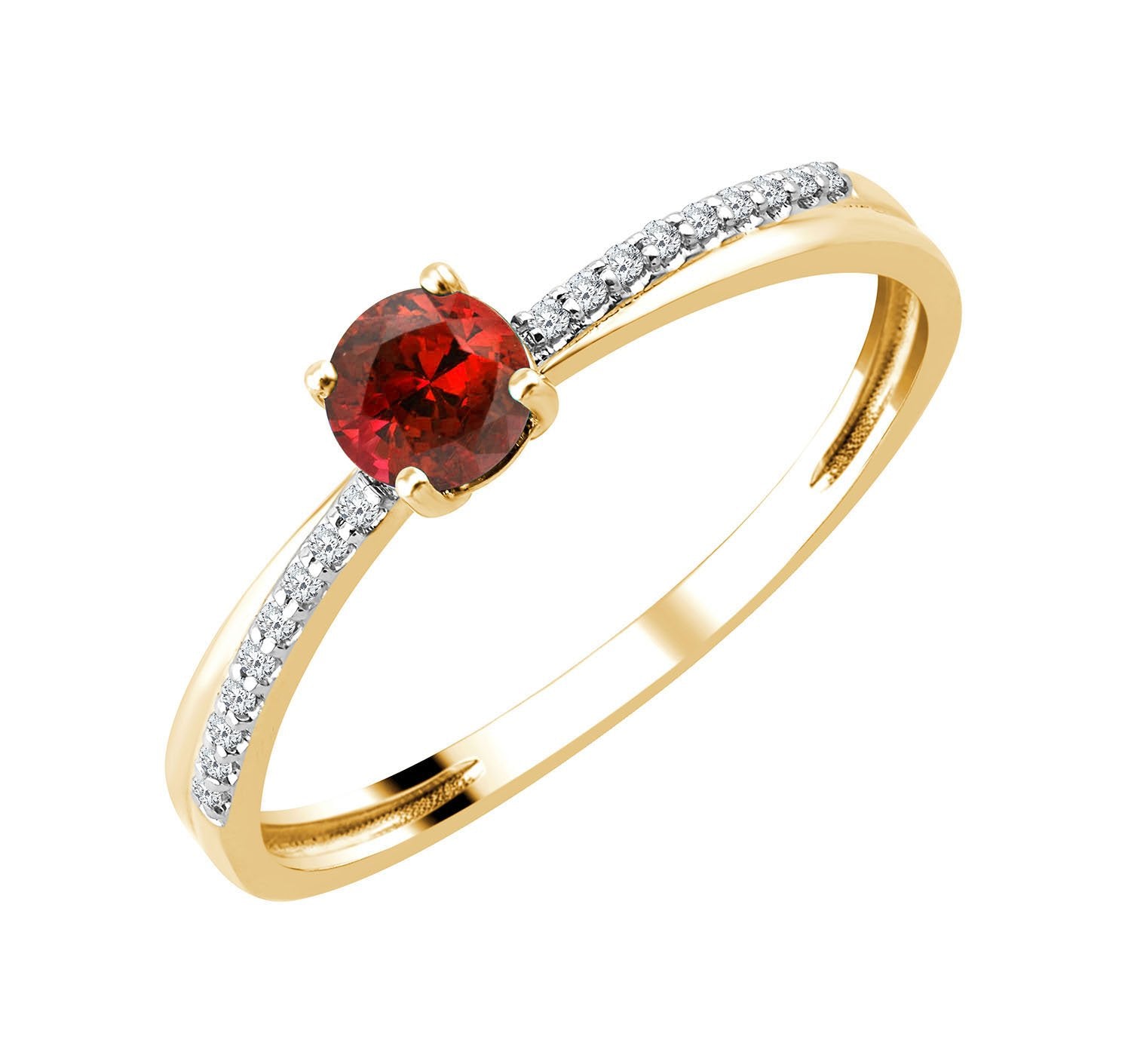 Round Ruby & Diamonds 0.04ct