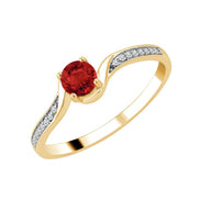 Rond Rubis et diamants 0,03ct II