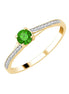 Round Emerald & Diamonds 0.04ct