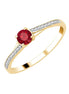 Serti Clos Rond Rubis et Diamants 0,04 ct