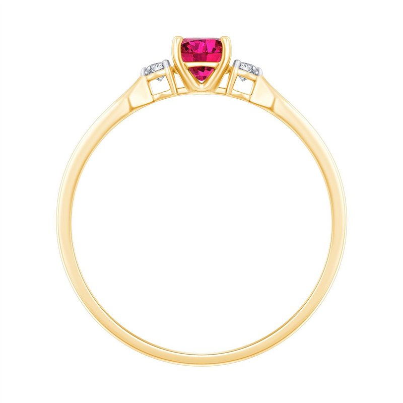 Toi et Moi Rubis et Diamants ronds 0,03ct
