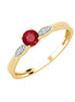 Round Ruby & Diamonds 0.02ct II
