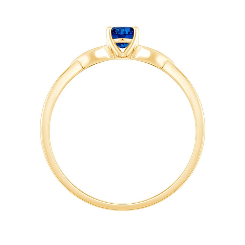 Saphir rond et diamants 0,02 ct II