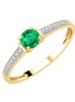 Émeraude et diamants 0,05 carat V