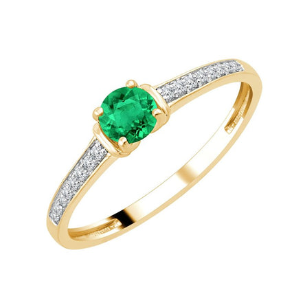 Émeraude et diamants 0,05 carat V