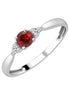 Rubis Rond & Diamants 0,03ct III