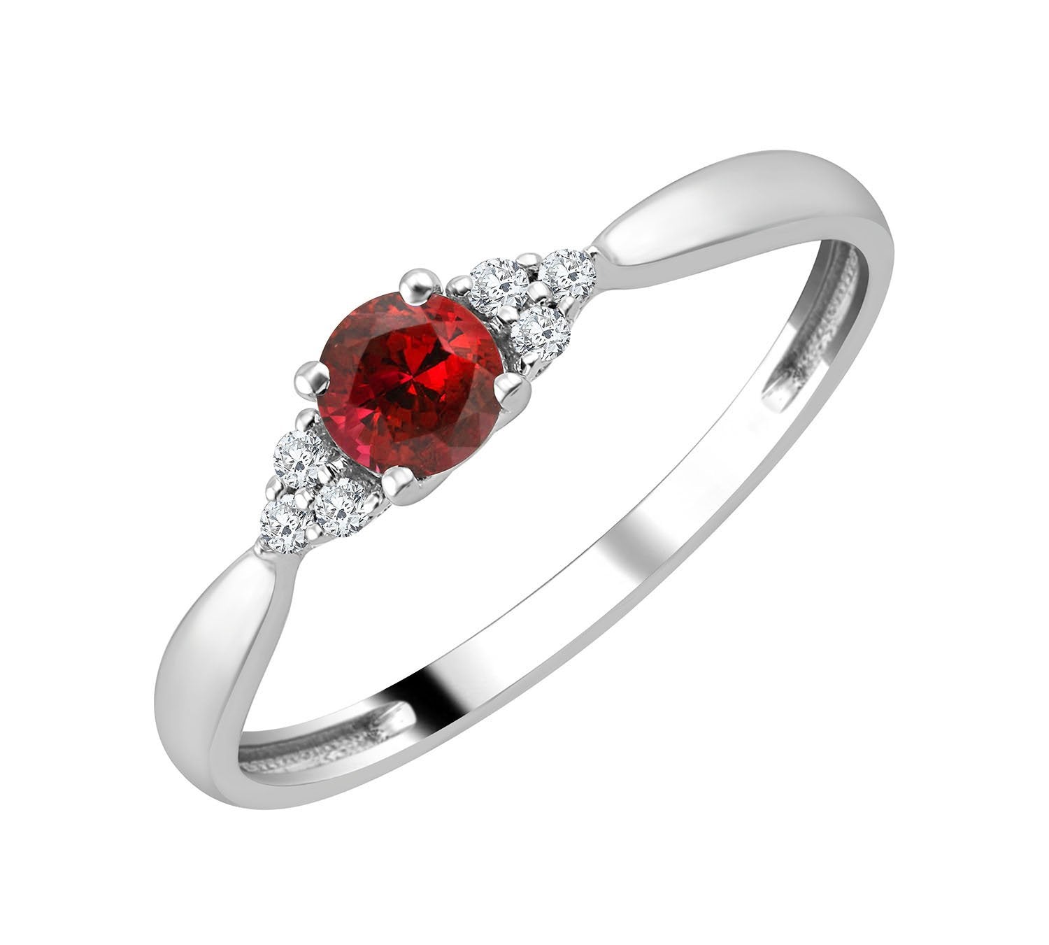 Rubis Rond & Diamants 0,03ct III