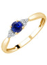 Round Sapphire & Diamonds 0.03ct III