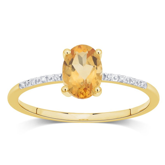 Lou Ovale Citrine & Diamants 1,10ct I