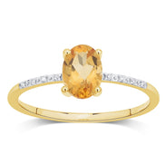 Lou Ovale Citrine & Diamants 1,10ct I