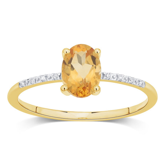 Lou Ovale Citrine & Diamants 1,10ct I
