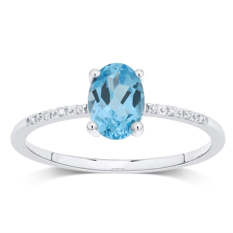 Lou Ovale Topaze & Diamants 1,10ct II