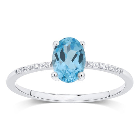 Lou Ovale Topaze & Diamants 1,10ct II