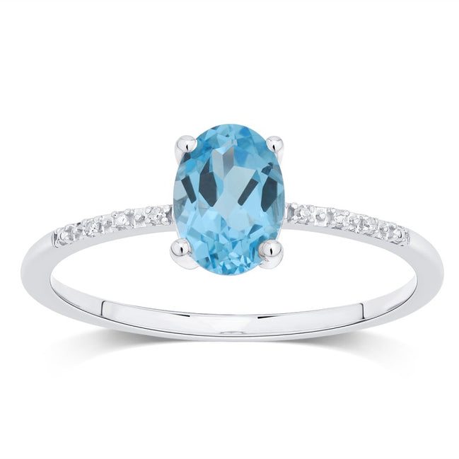 Lou Ovale Topaze & Diamants 1,10ct II