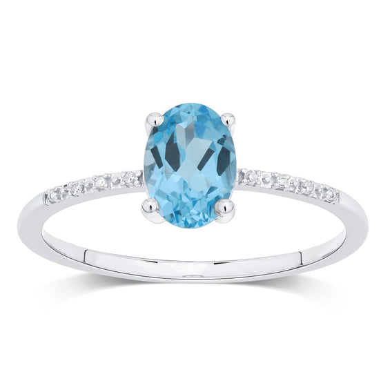 Lou Ovale Topaze & Diamants 1,10ct II