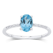 Lou Ovale Topaze & Diamants 1,10ct II