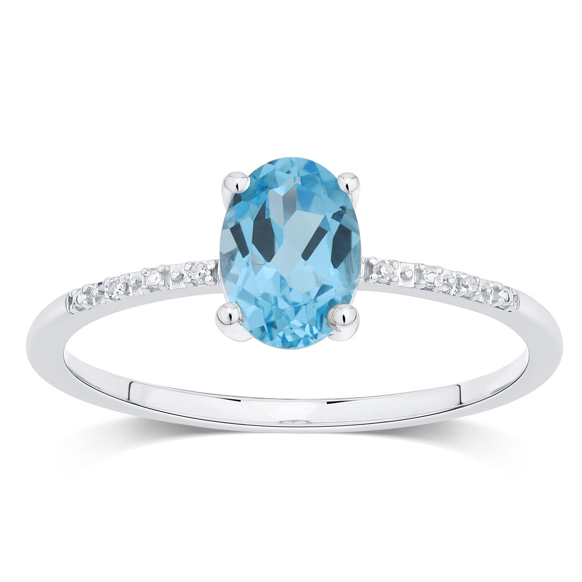 Lou Ovale Topaze & Diamants 1,10ct II