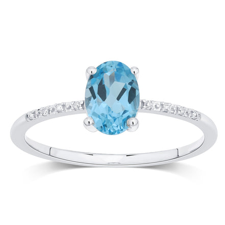 Lou Ovale Topaze & Diamants 1,10ct II