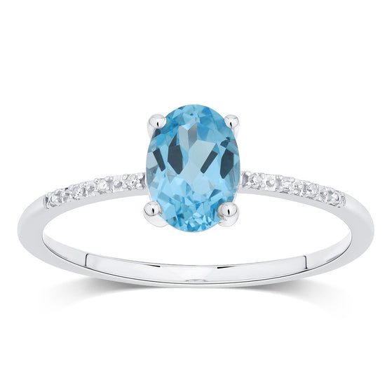 Lou Ovale Topaze & Diamants 1,10ct II