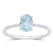 Lou Ovale Topaze & Diamants 1,10ct I