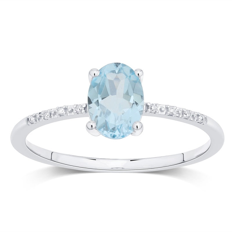 Lou Ovale Topaze & Diamants 1,10ct I