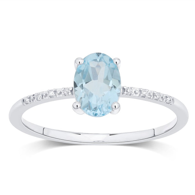 Lou Ovale Topaze & Diamants 1,10ct I